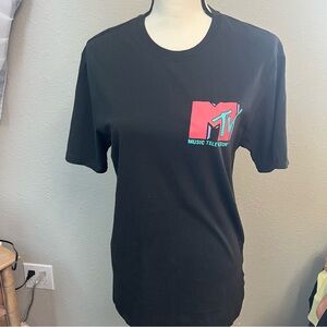 MTV MUSIC TELEVISION BLACK VINTAGE COTTON TSHIRT